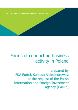 Forms of conducting business activity in Poland