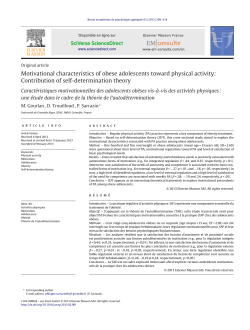 Motivational characteristics of obese adolescents toward physical