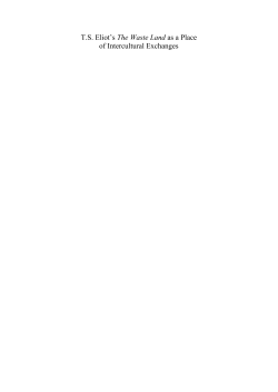 T.S. Eliot`s The Waste Land as a Place of Intercultural Exchanges