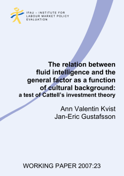 The relation between fluid intelligence and the general factor