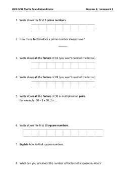 1. Write down the first 8 prime numbers