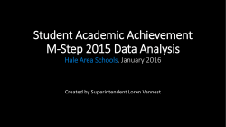 Hale Area SchoolsAcademic Achievement Presentation