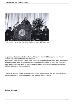 The Cold War and the Iron Curtain