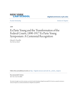 Ex Parte Young and the Transformation of the Federal Courts, 1890