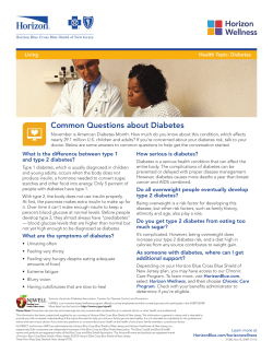 Common Questions about Diabetes