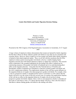 Gender Role Beliefs and Family Migration Decision
