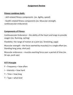 Assignment Review Fitness combines both: - skill