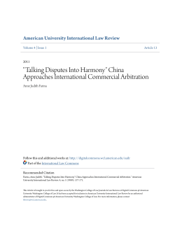 Talking Disputes Into Harmony - Digital Commons @ American