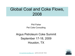 Global Coal and Coke Flows - Pet Coke Consulting for Buyers and