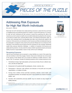 Addressing Risk Exposure For High Net Worth Individuals