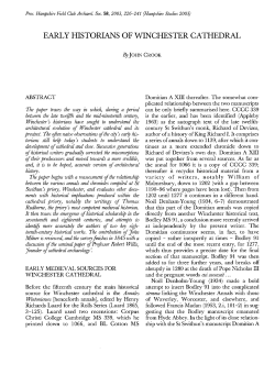 early historians of winchester cathedral