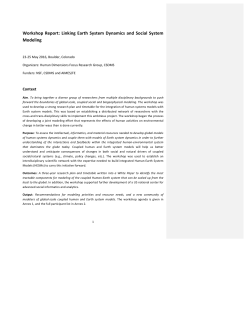 Linking Earth System Dynamics and Social System Modeling
