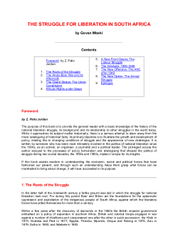 the struggle for liberation in south africa