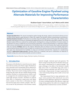 Optimization of Gasoline Engine Flywheel using Alternate Materials