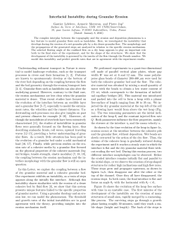 Interfacial Instability during Granular Erosion