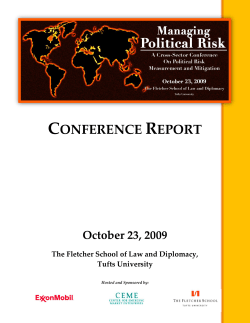 conference report - Fletcher School of Law and Diplomacy