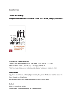 Clique Economy Excerpt-Expos&eacute; G. Schmalz