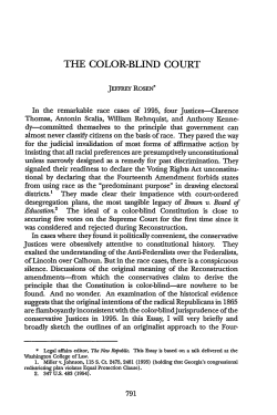 the color-blind court - American University Law Review