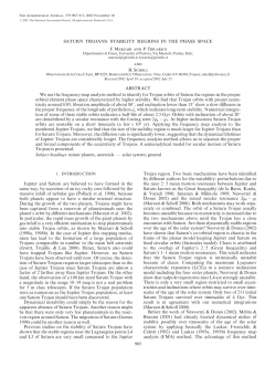 SATURN TROJANS: STABILITY REGIONS IN THE PHASE SPACE