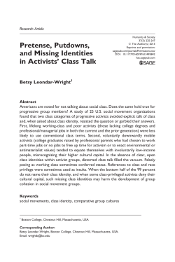 Pretense, Putdowns, and Missing Identities in