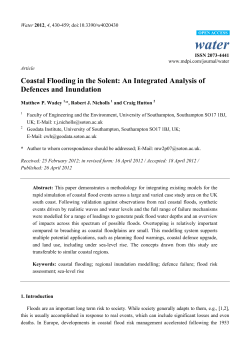 Coastal Flooding in the Solent: An Integrated Analysis of Defences