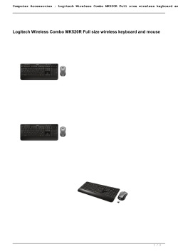 Logitech Wireless Combo MK520R Full size wireless keyboard and