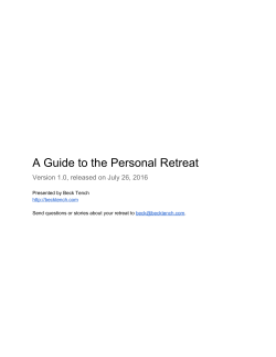A Guide to the Personal Retreat