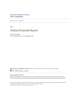Arabian Peninsula Report - NMU Commons