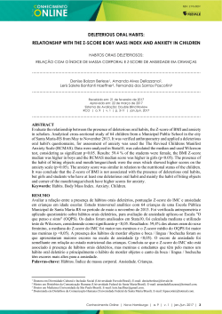 deleterious oral habits: relationship with the z