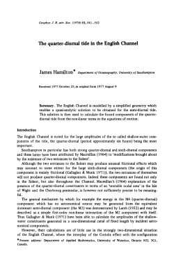 The quarter-diurnal tide in the English Channel