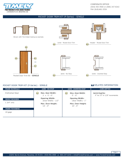 POCKET DOOR TRIM KIT