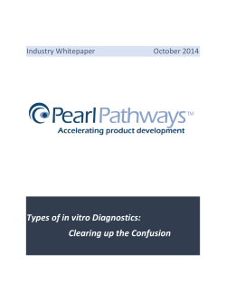 Types of In Vitro Diagnostics: Clearing up the Confusion