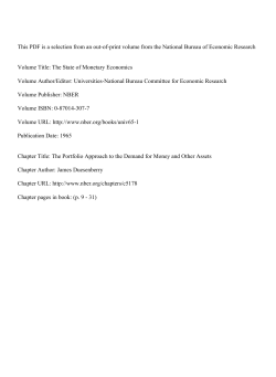 The Portfolio Approach to the Demand for Money and Other Assets