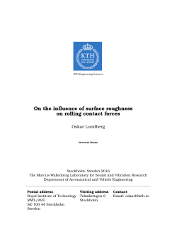 On the influence of surface roughness on rolling contact forces