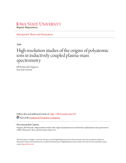 High resolution studies of the origins of polyatomic ions in