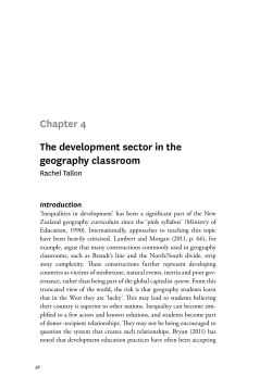 Chapter 4 The development sector in the geography classroom