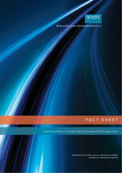 Industry Interpretation of TI and CSI Limits for the transport of UF6