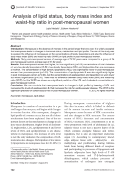 Analysis of lipid status, body mass index and waist