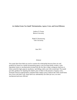 Are Indian Farms Too Small? Mechanization, Agency Costs, and
