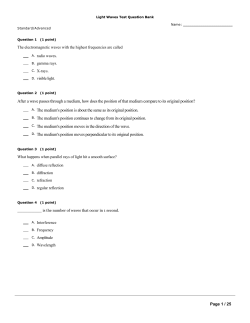 After a wave passes through a medium, how does the position of