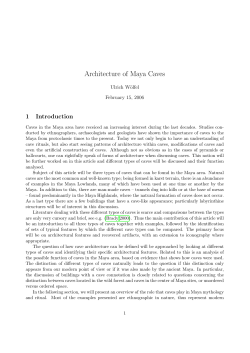 Architecture of Maya Caves