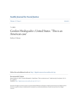 Gordon Hirabayashi v. United States