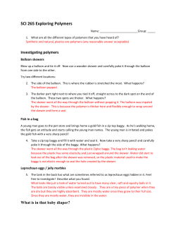 SCI 265 Exploring Polymers
