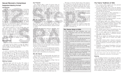 Suggested Meeting Format - Sexual Recovery Anonymous