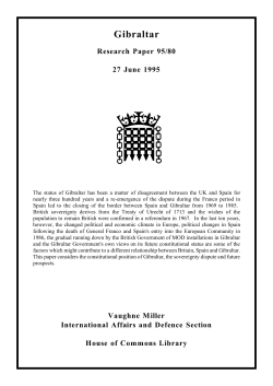 Gibraltar - Parliament UK