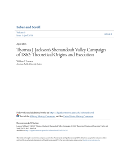 Thomas J. Jackson`s Shenandoah Valley Campaign of 1862