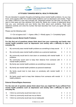 attitudes towards mental health problems