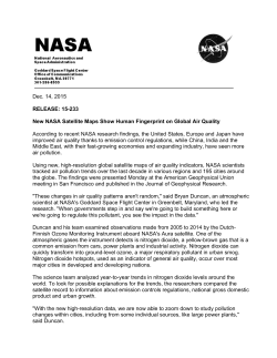 Dec. 14, 2015 RELEASE: 15-233 New NASA Satellite Maps Show