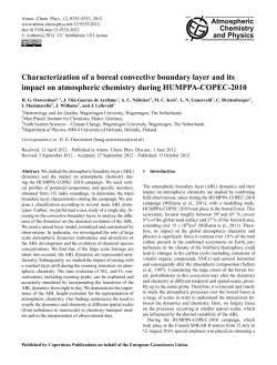 Characterization of a boreal convective boundary layer and its