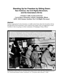 Standing Up for Freedom by Sitting Down